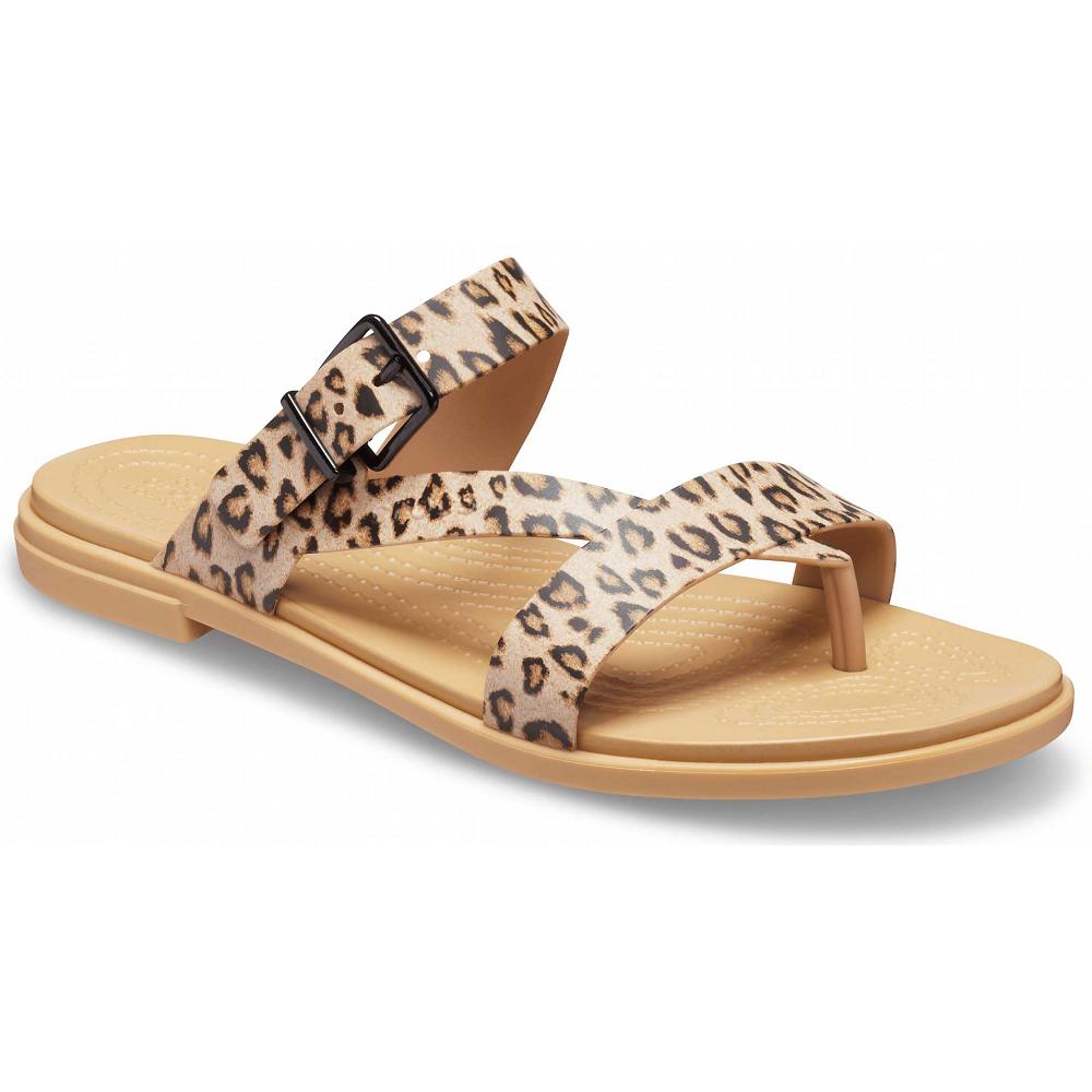 Brown Women's Crocs Tulum Toe Post Sandals | NZ 0492BEXC